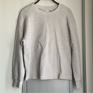 ARITZIA TNA Grey Waffle Crewneck Sweatshirt